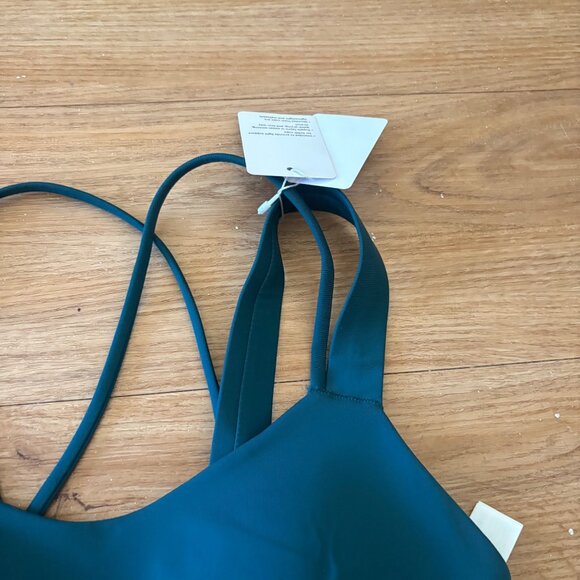 Lululemon Athletic Like A Cloud LL Bra Ribbed D/DD Storm Teal NWT Women’s Sz 4 - Picture 4 of 6